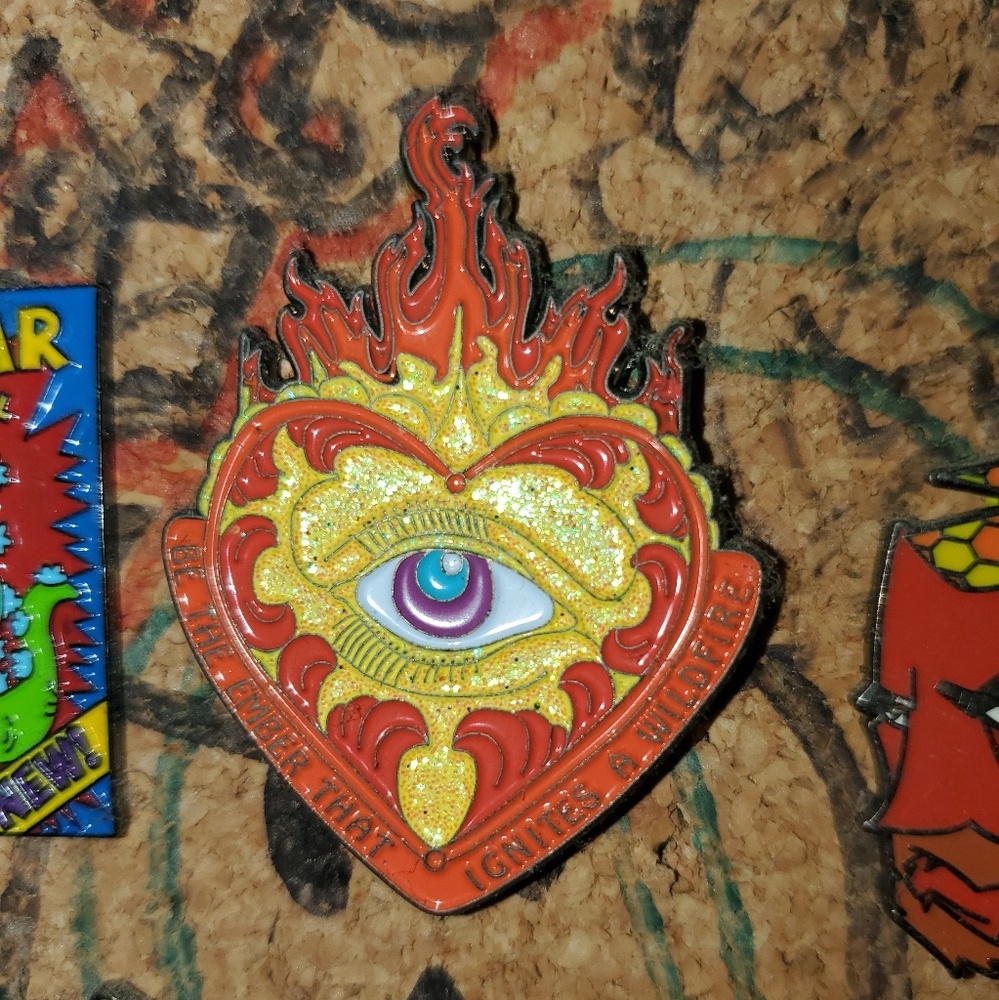 Heart pin
